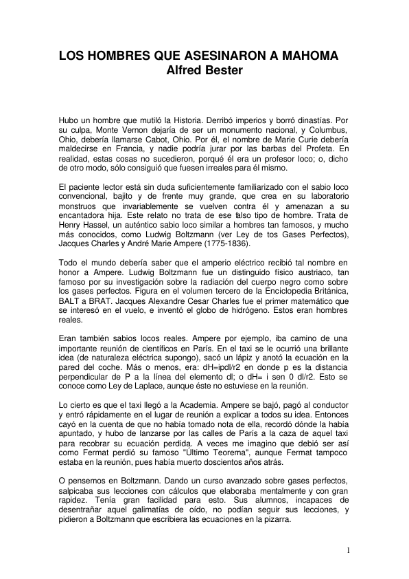 Portada de Alfred Bester - Los hombres que asesinaron a Mahoma.PDF